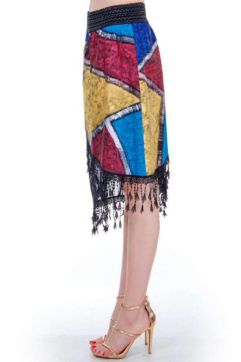 Fusta jerse pictata  Liza Panait Liza Panait Online Boutique